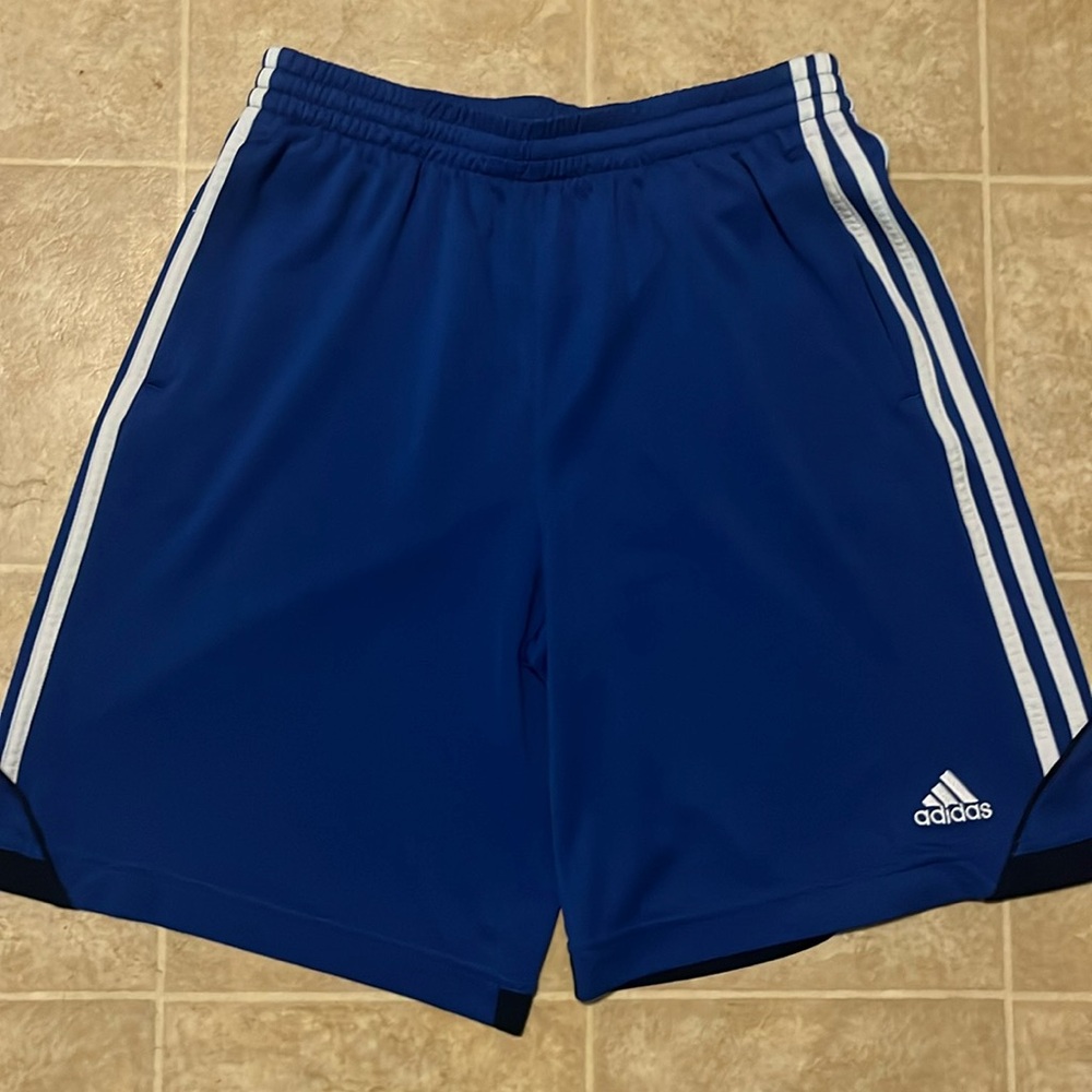 Adidas 3 stripe youth basketball shorts